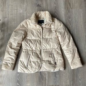 Banana Republic Cream Puffy Coat Jacket XS